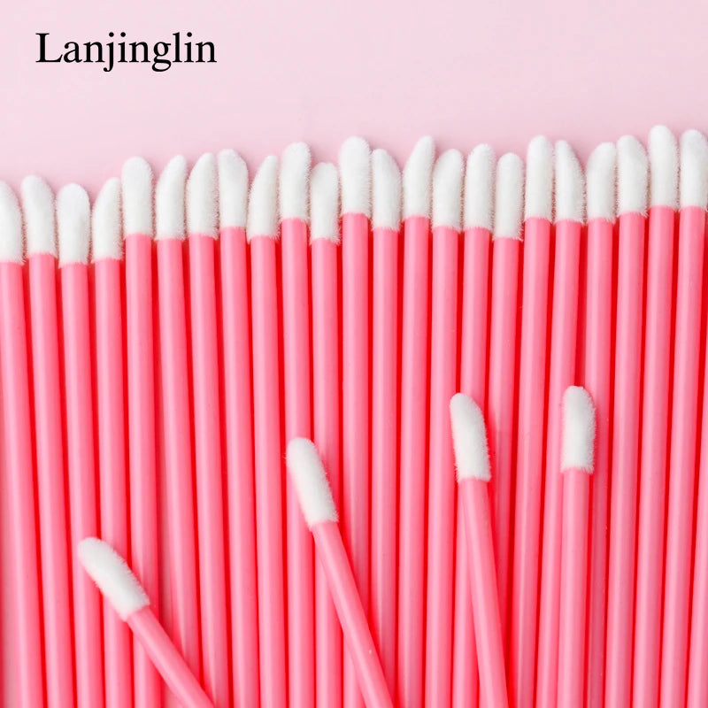Lanjinglin 5/50 Pcs Disposable Lip Brush Makeup Brushes – Lipstick Applicator Wands & Eyelash Extension Tool, Professional Beauty Accessories