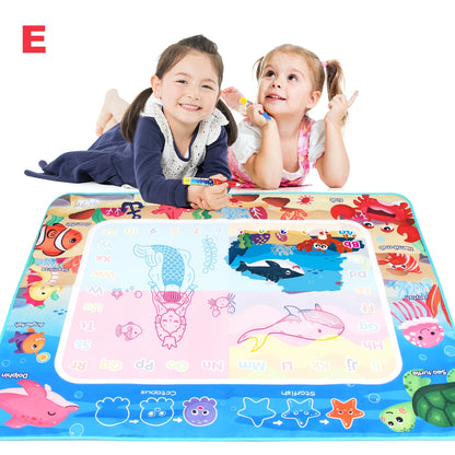 100x80CM Magic Water Drawing Mat – Reusable Doodle Board Montessori Educational Toy for Kids