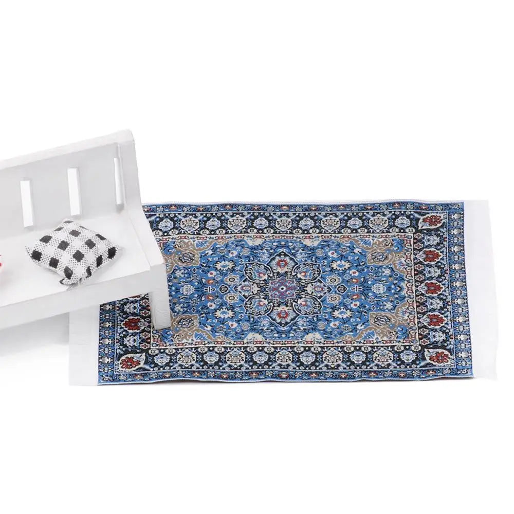 1:12 Scale Turkish Style Miniature Dollhouse Carpet – Floor Covering for Playing House & Doll Accessories